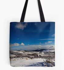 Snowy Scottish landscape Tote Bag