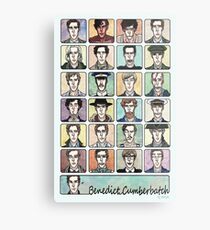 Benedict Cumberbatch Faces Metal Print