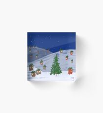 Winter Town von VIXTOPHER Acrylblock