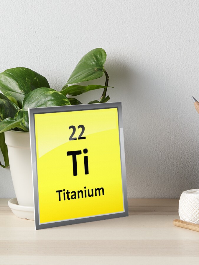 Titanium Element Symbol Periodic Table Art Board Print