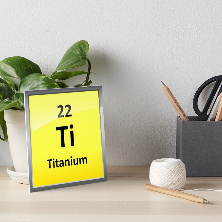 Titanium Element Symbol Periodic Table Art Board Print