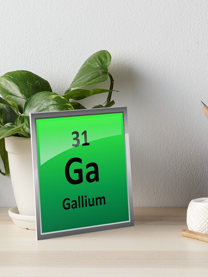 Gallium Element Symbol Periodic Table Art Board Print