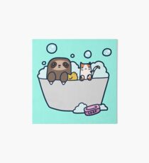 Faultier Kitty Bath Galeriedruck