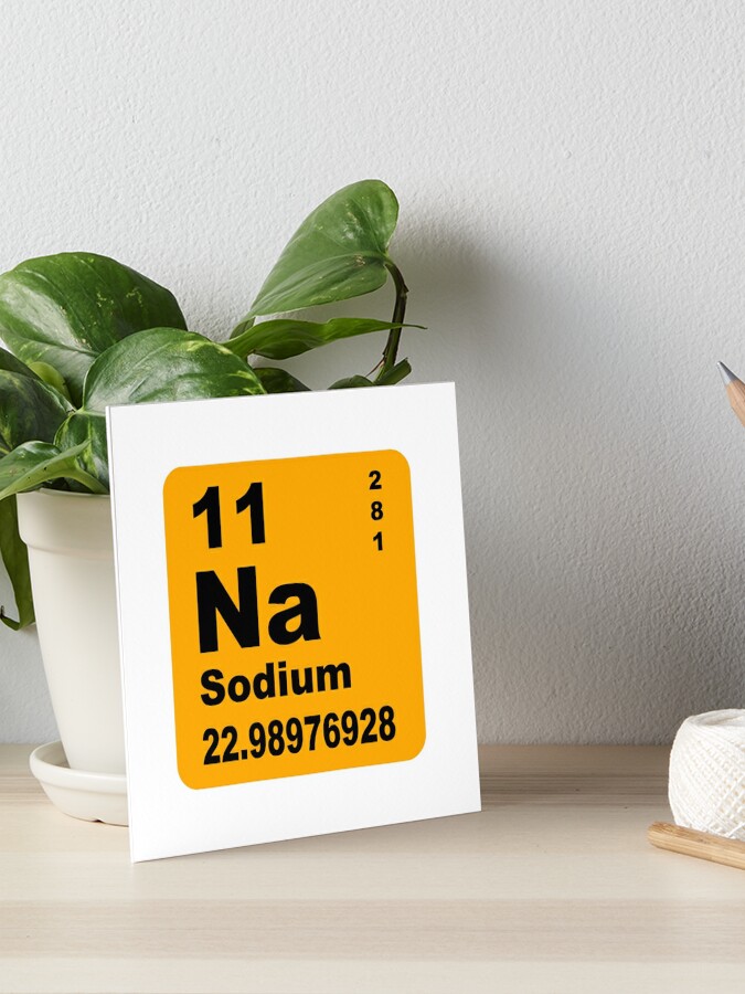 Sodium Periodic Table Of Elements Art Board Print