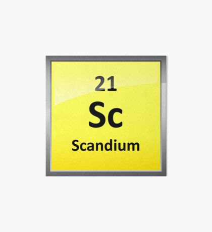 Scandium Element Symbol Periodic Table Art Board Print By