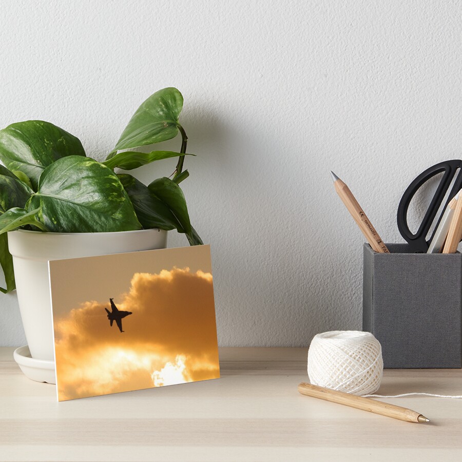 Sunset flyby Art Board Print