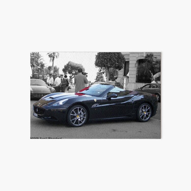 Black Ferrari California Art Board Print