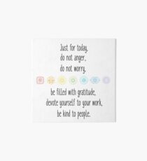 Reiki principles Art Board Print