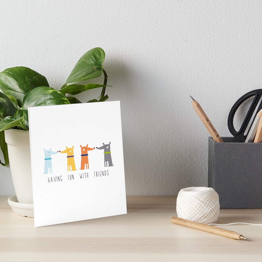 Having Fun With Friends Art Board Print