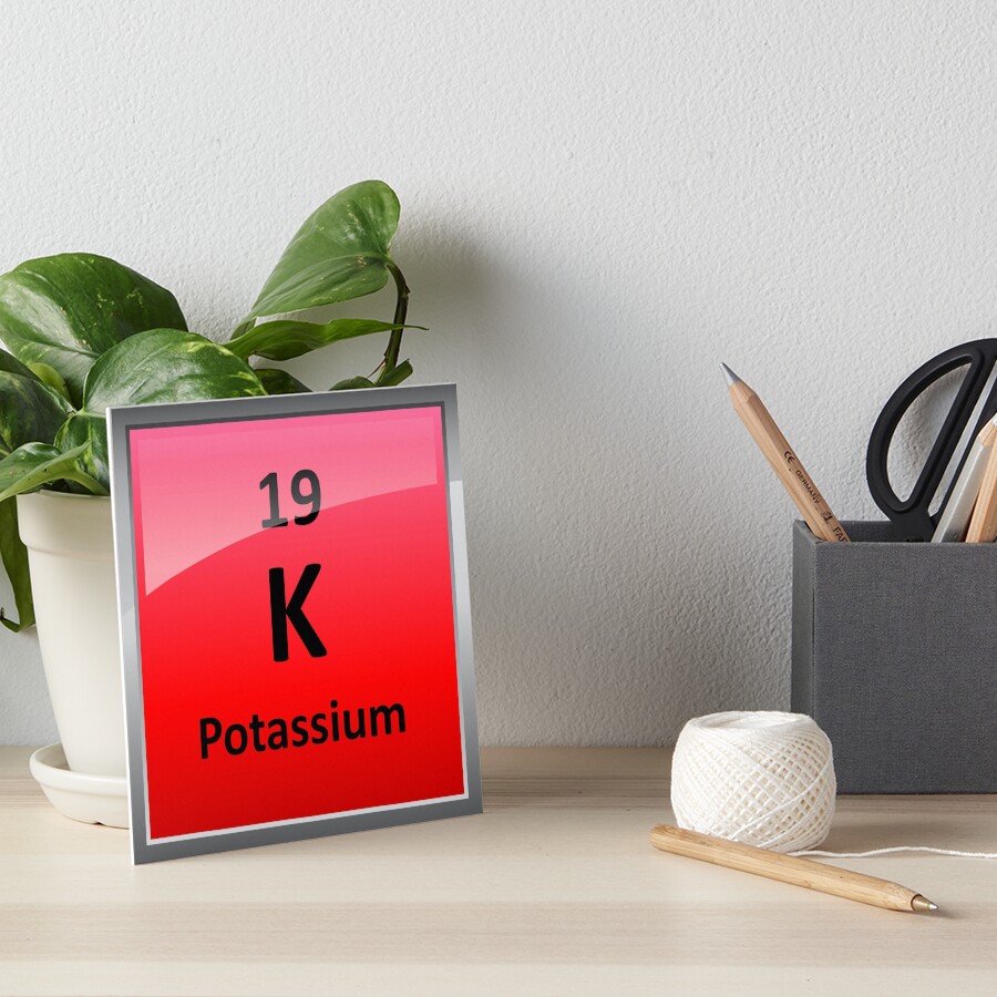Potassium K Periodic Table Element Symbol Art Board Print