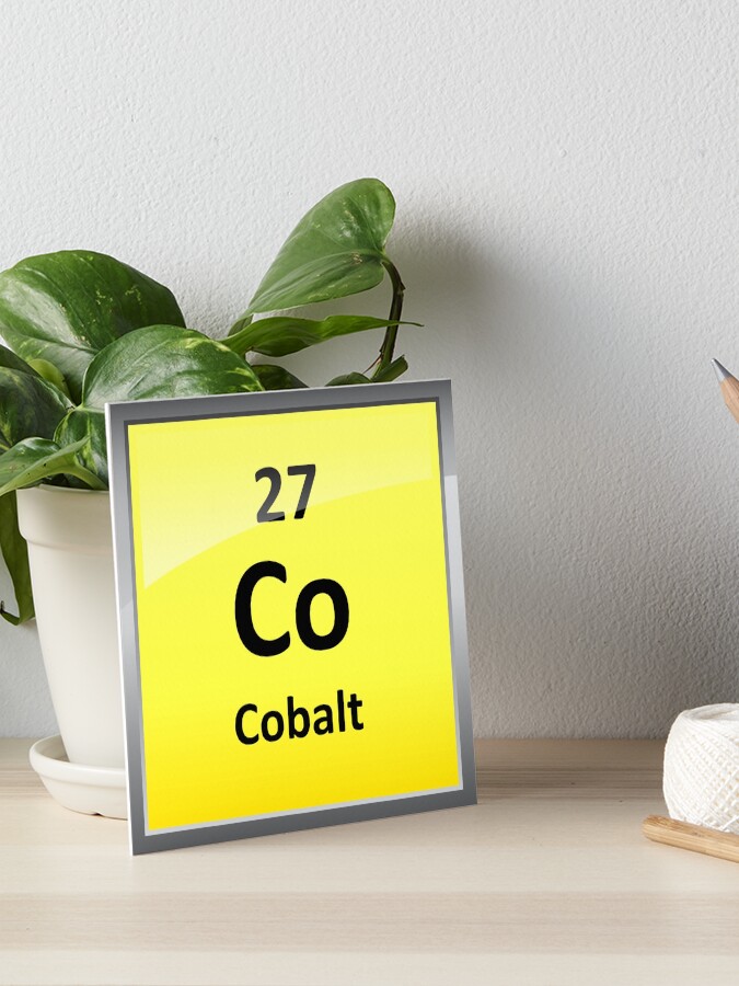 Cobalt Element Symbol Periodic Table Art Board Print