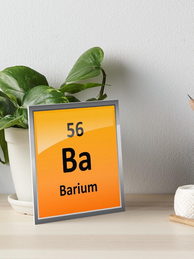Barium Periodic Table Element Symbol Art Board Print