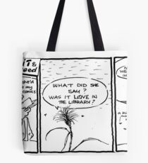 Life with Figit and the Weed. #40.Love in the Library. Tote Bag