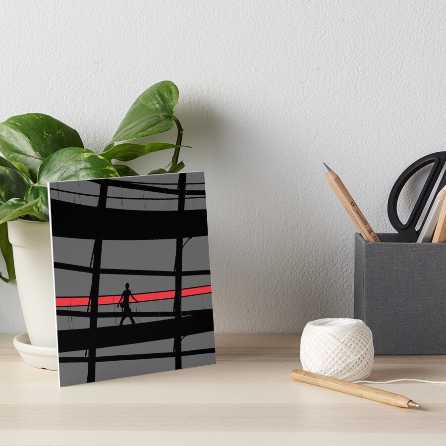Red Stripe Art Board Print
