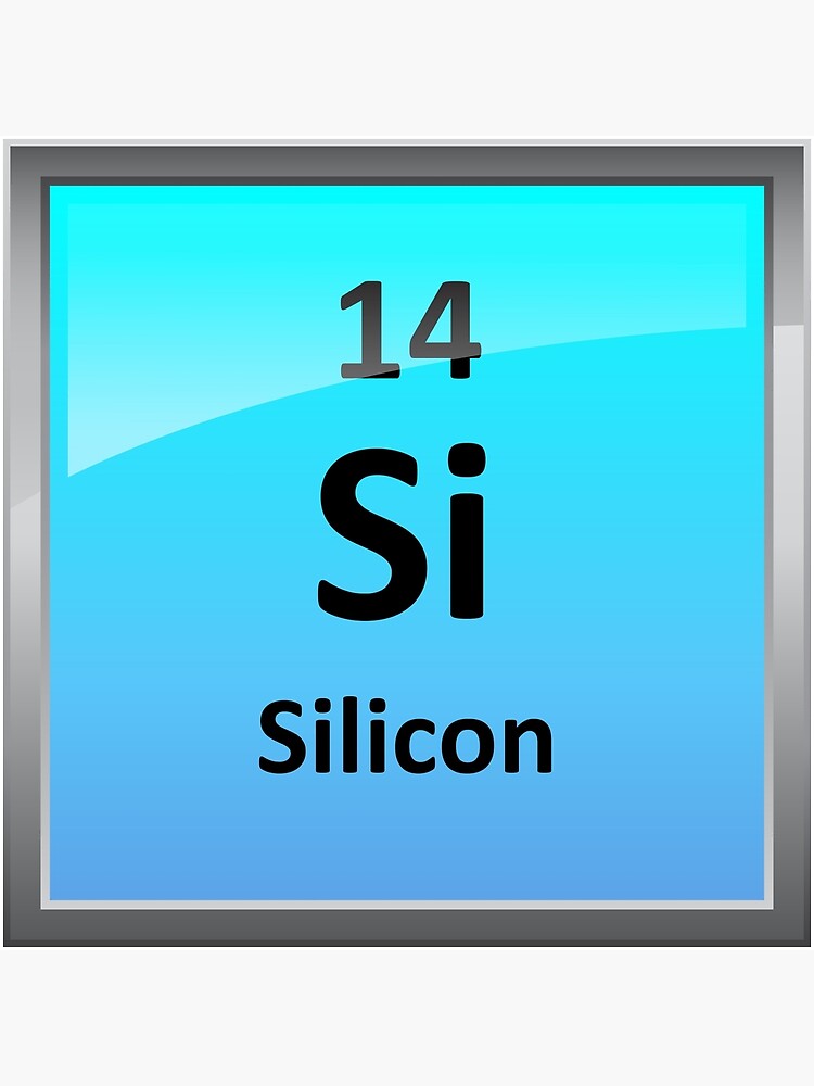 Silicon Element Tile Periodic Table Art Board Print