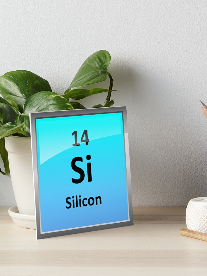 Silicon Element Tile Periodic Table Art Board Print