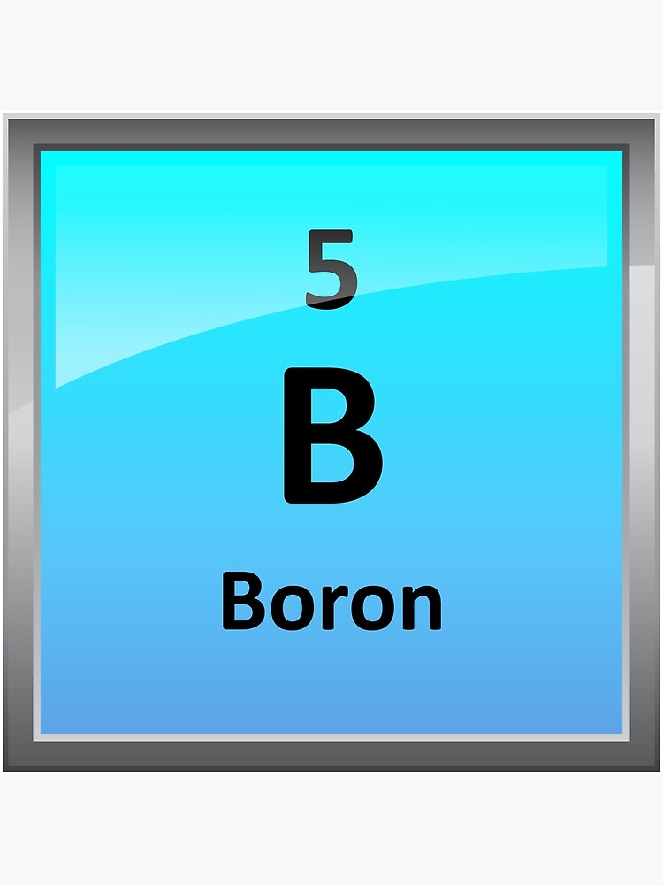 Boron Element Tile Periodic Table Art Board Print