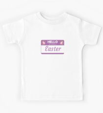 Unicorn Hello My Name Is Easter - Gift For Someone Called Easter Kinder T-Shirt