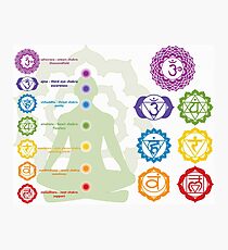 Spiritual Kloth Chakra 7 by Kordial Orange Photographic Print
