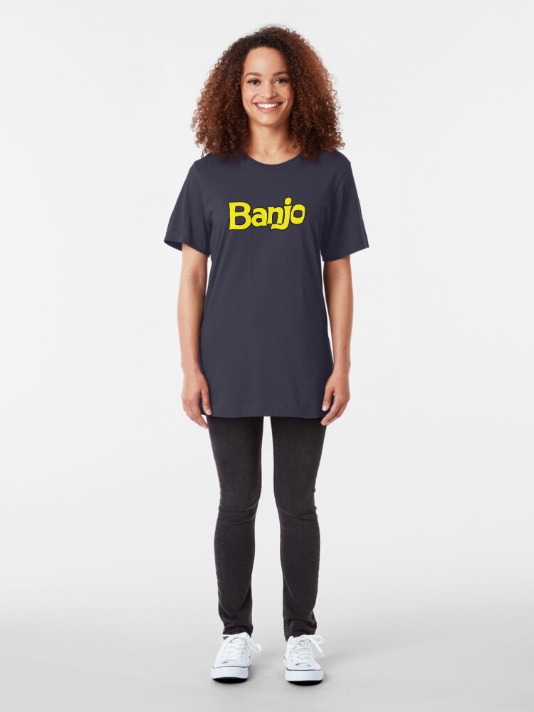Alternate view of Banjo - retro biscuit wafer chocolate Slim Fit T-Shirt