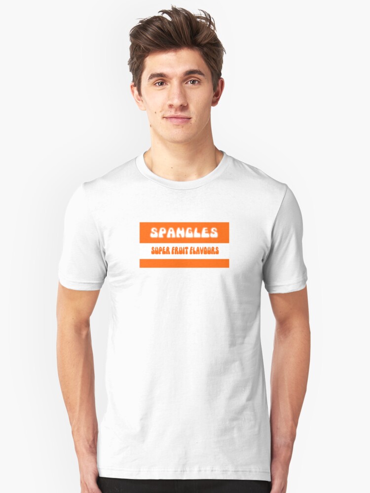 Alternate view of Super Fruit Flavoured Spangles 1970s retro boiled sweets Slim Fit T-Shirt