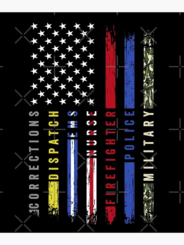 American Flag First Responders Logo