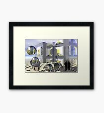 Sci-fi town Framed Print