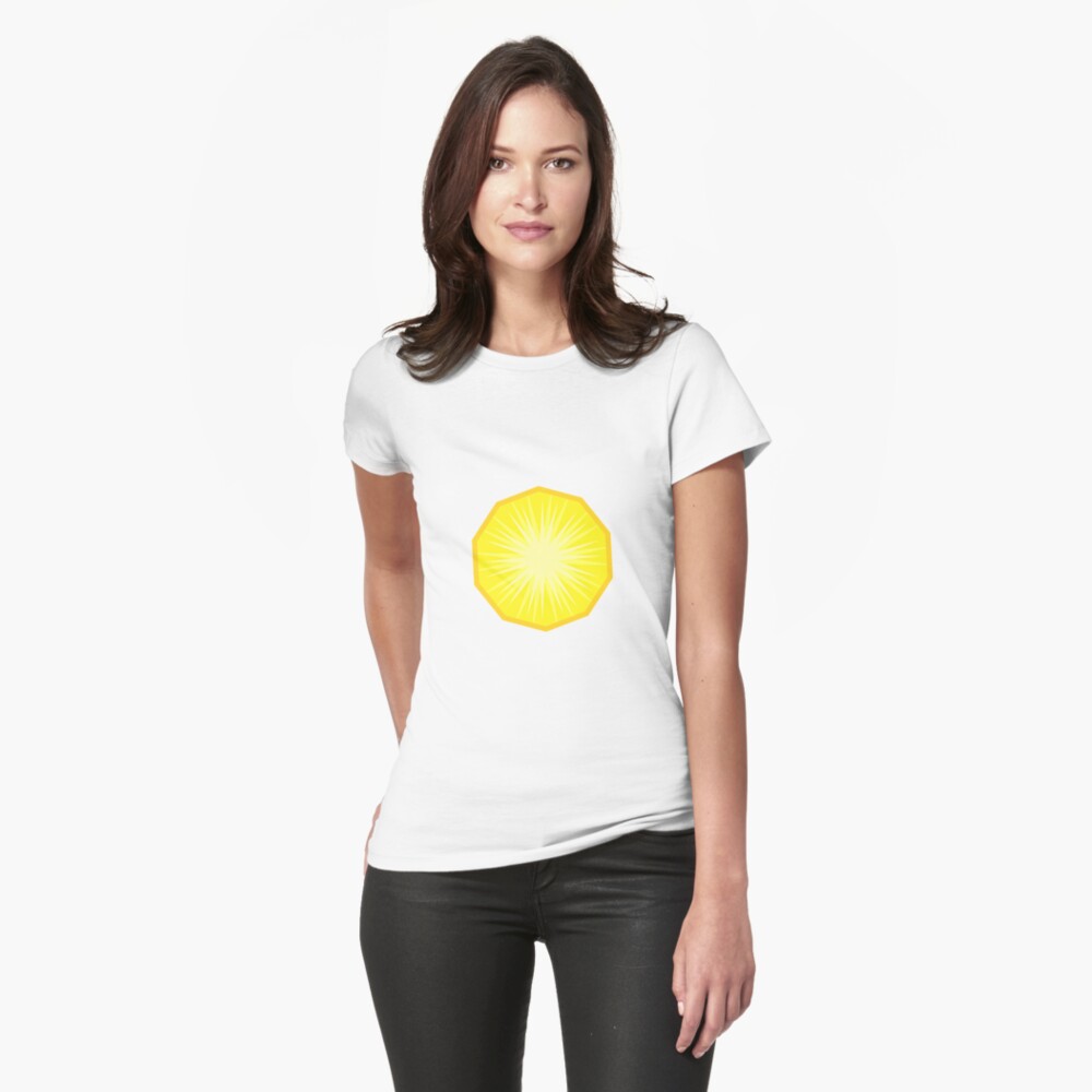 Pineapple Fruit Slice Fitted T-Shirt