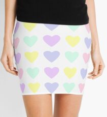 Pastel Hearts Mini Skirt