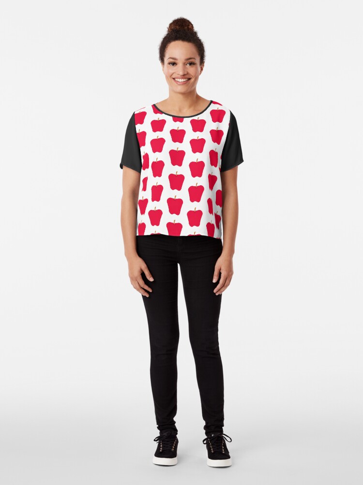 Alternate view of Red Apple Fruit Chiffon Top