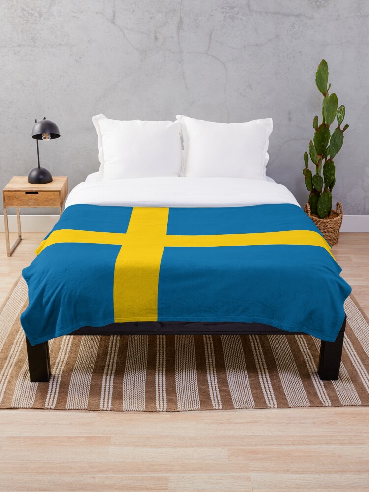 Swedish Flag Throw Blanket By Feelklin Redbubble