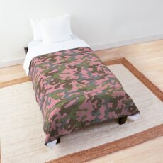 Awesome Camouflage Pattern Pink Woodland Comforter