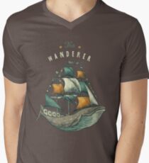 Whale | Petrol Grey Men's V-Neck T-Shirt