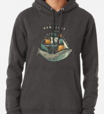 Whale | Petrol Grey Pullover Hoodie