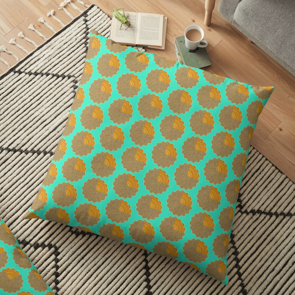 Electric Field Art II Repeating Floor Pillow