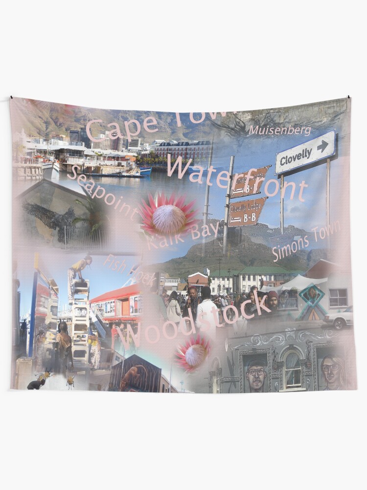 Greetings From Cape Town Wall Tapestry By Nadinemay Redbubble