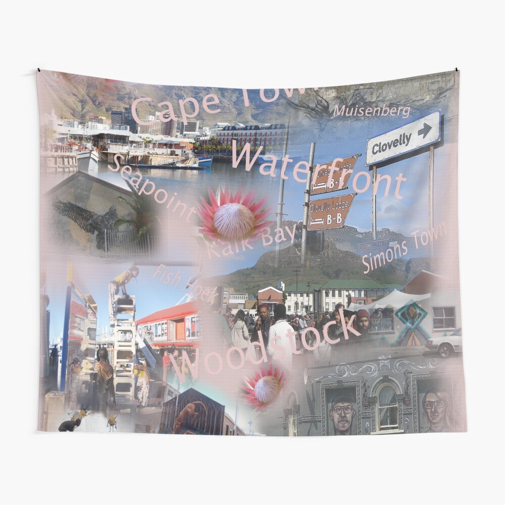 Greetings From Cape Town Wall Tapestry By Nadinemay Redbubble