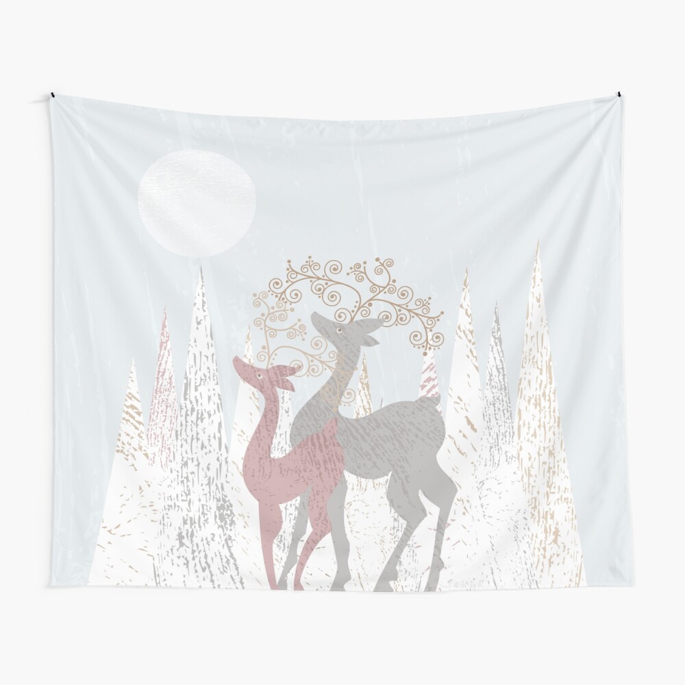 Couple of Deer Wall Tapestry