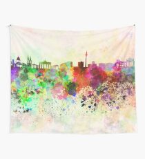 Berlin skyline in watercolor background Wandbehang