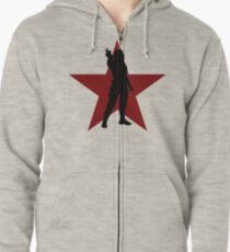 Winter Soldier Silhouette Zipped Hoodie