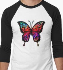 Psychedelic Butterfly Men's Baseball ¾ T-Shirt