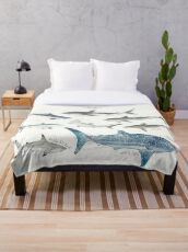 Sharks - Landscape Format Throw Blanket