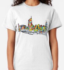 Bright Brisbane City Skyline Classic T-Shirt