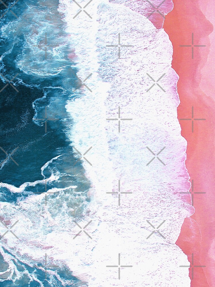 Aerial Beach, Ocean Waves by PrintsProject
