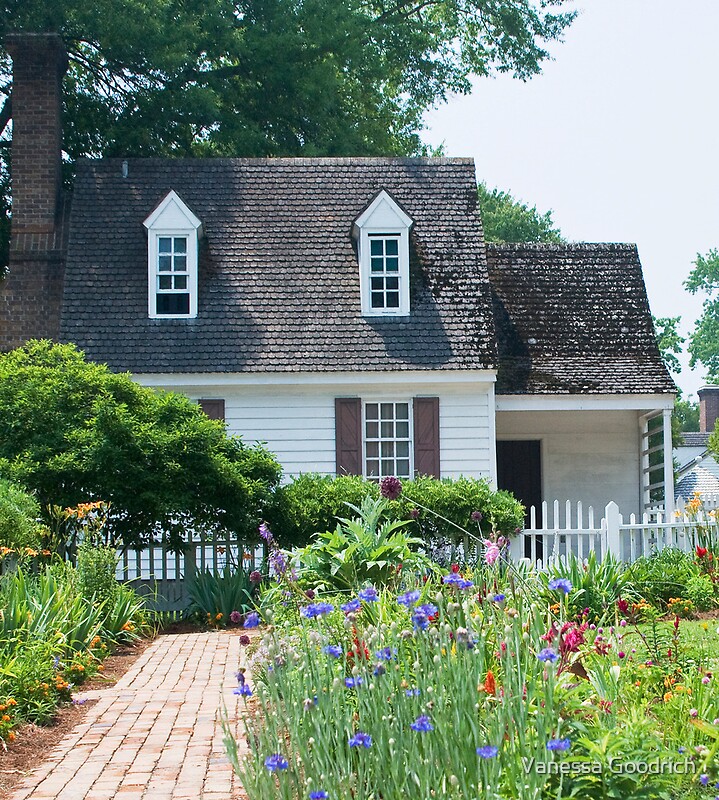 White Cottage By Vanessa Goodrich Redbubble   Flat,800x800,075,f 