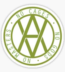 No Cages, No Gods, No Masters Sticker