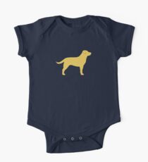 Yellow Labrador Retriever Silhouette(s) One Piece - Short Sleeve