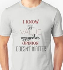 I Know my Value Unisex T-Shirt