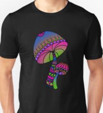 Shrooms - pink/blue/green/purple Unisex T-Shirt