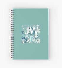 JW.org on Blue Vintage Floral Pattern Spiral Notebook